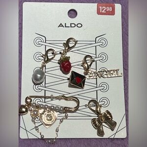 Aldo Gold and Red Charm Set